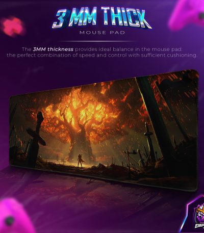WoW Fire Tree Desk Mat, Azeroth Adventure Mouse Pad