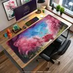 Cherry Blossom Dream Desk Mat, Kirby Adventure Mouse Pad