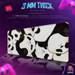 Cute Panda Pile Desk Mat, Cozy Bamboo Mouse Pad