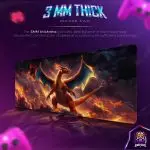 Flaming Dragon Desk Mat, Firestorm Battle Mouse Pad