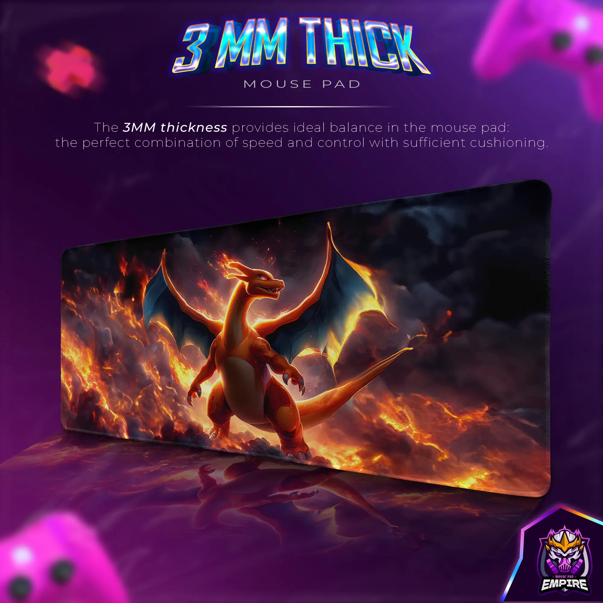 flaming-dragon-desk-mat-firestorm-battle-mouse-pad2 Flaming Dragon Desk Mat, Firestorm Battle Mouse Pad