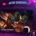 Flaming Dragon Desk Mat, Firestorm Battle Mouse Pad