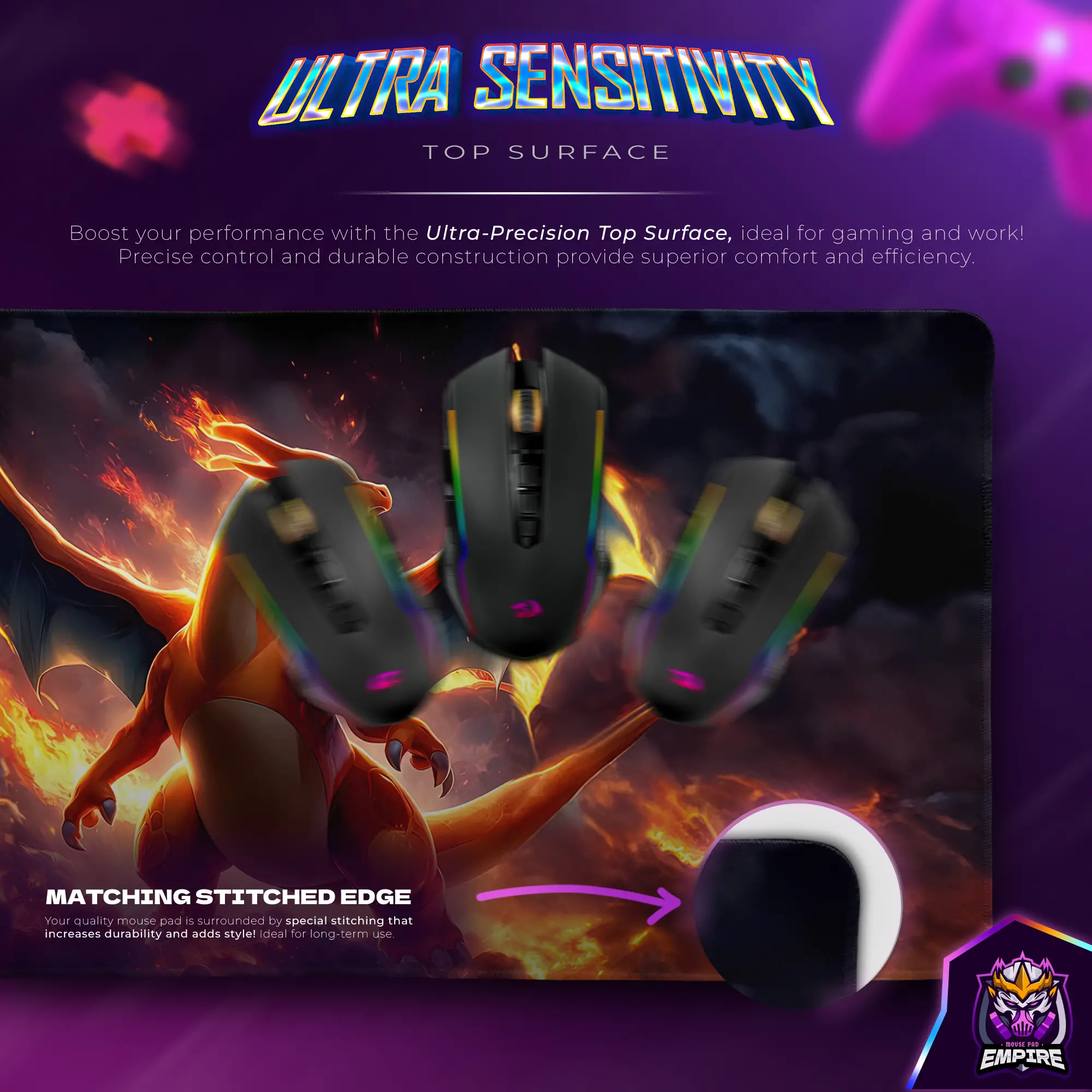 flaming-dragon-desk-mat-firestorm-battle-mouse-pad3 Flaming Dragon Desk Mat, Firestorm Battle Mouse Pad