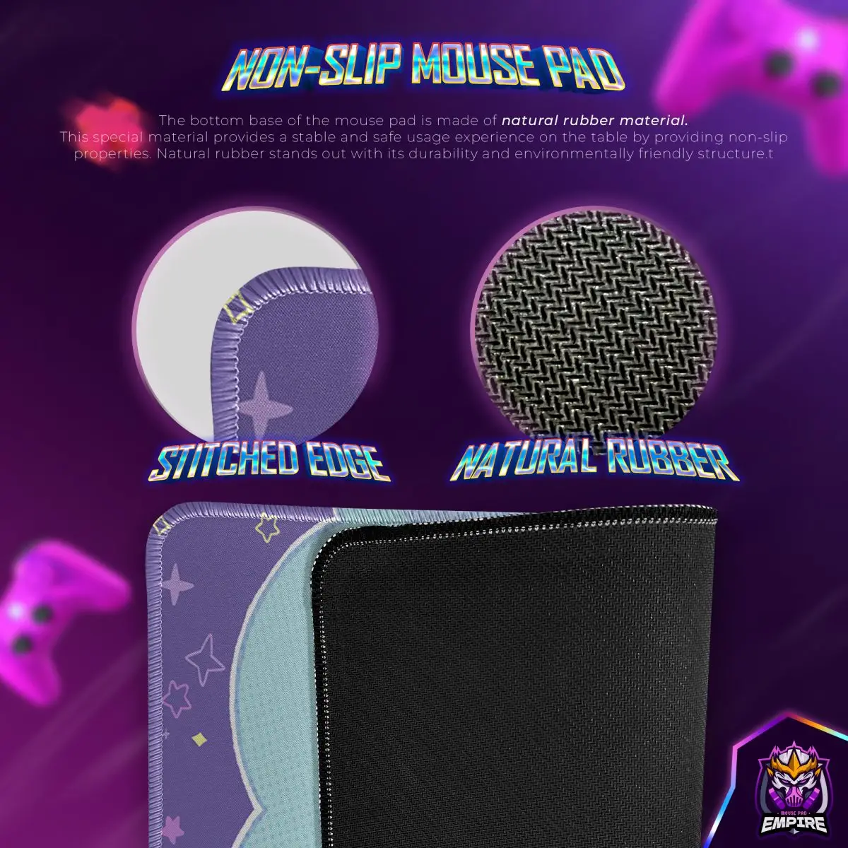 Gengar Night Sky Desk Mat, Haunter & Gastly Mouse Pad