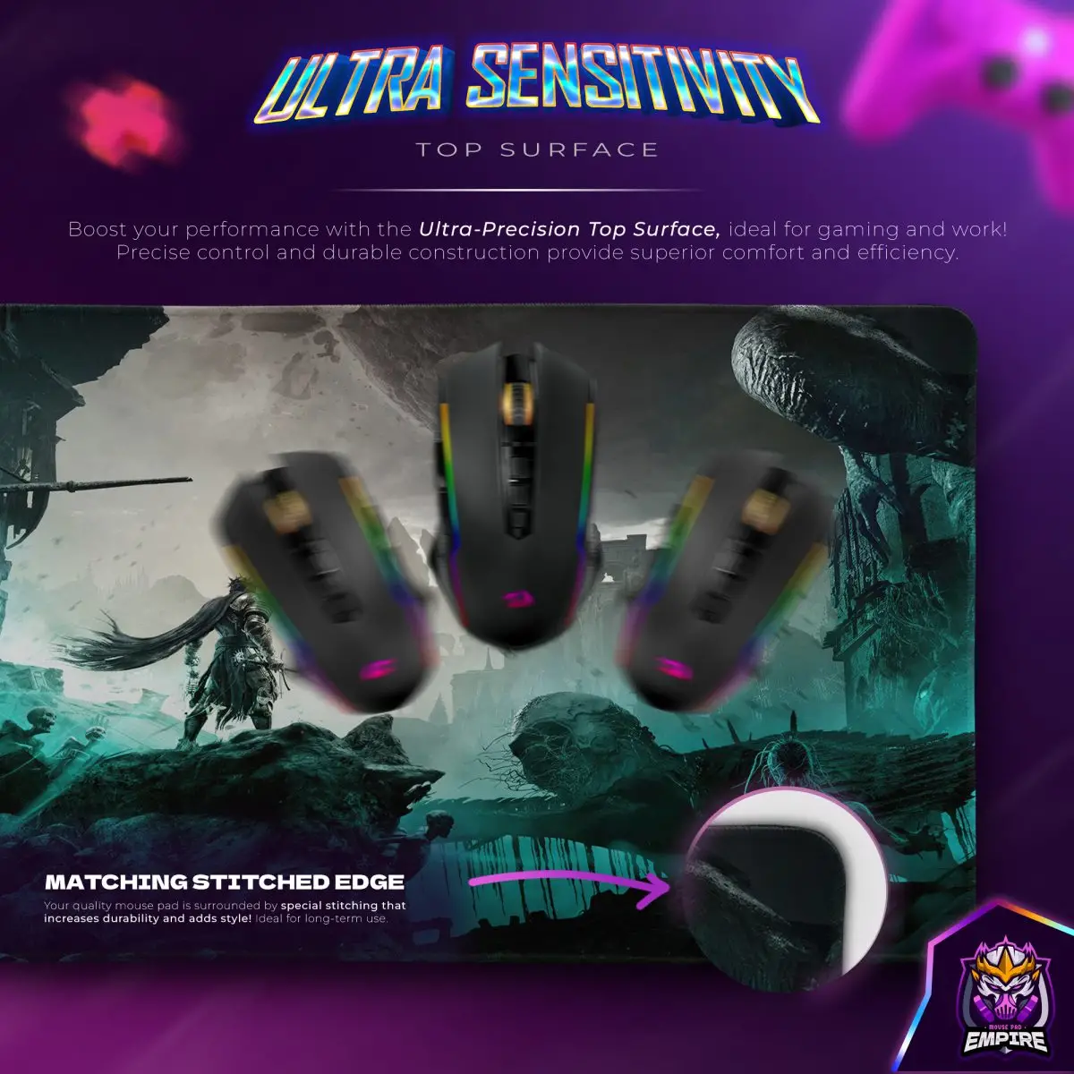 Lords of the Fallen Desk Mat, Dark Fantasy Mouse Pad