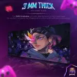 Neon Butterfly Desk Mat, Cyber Aesthetic Mouse Pad