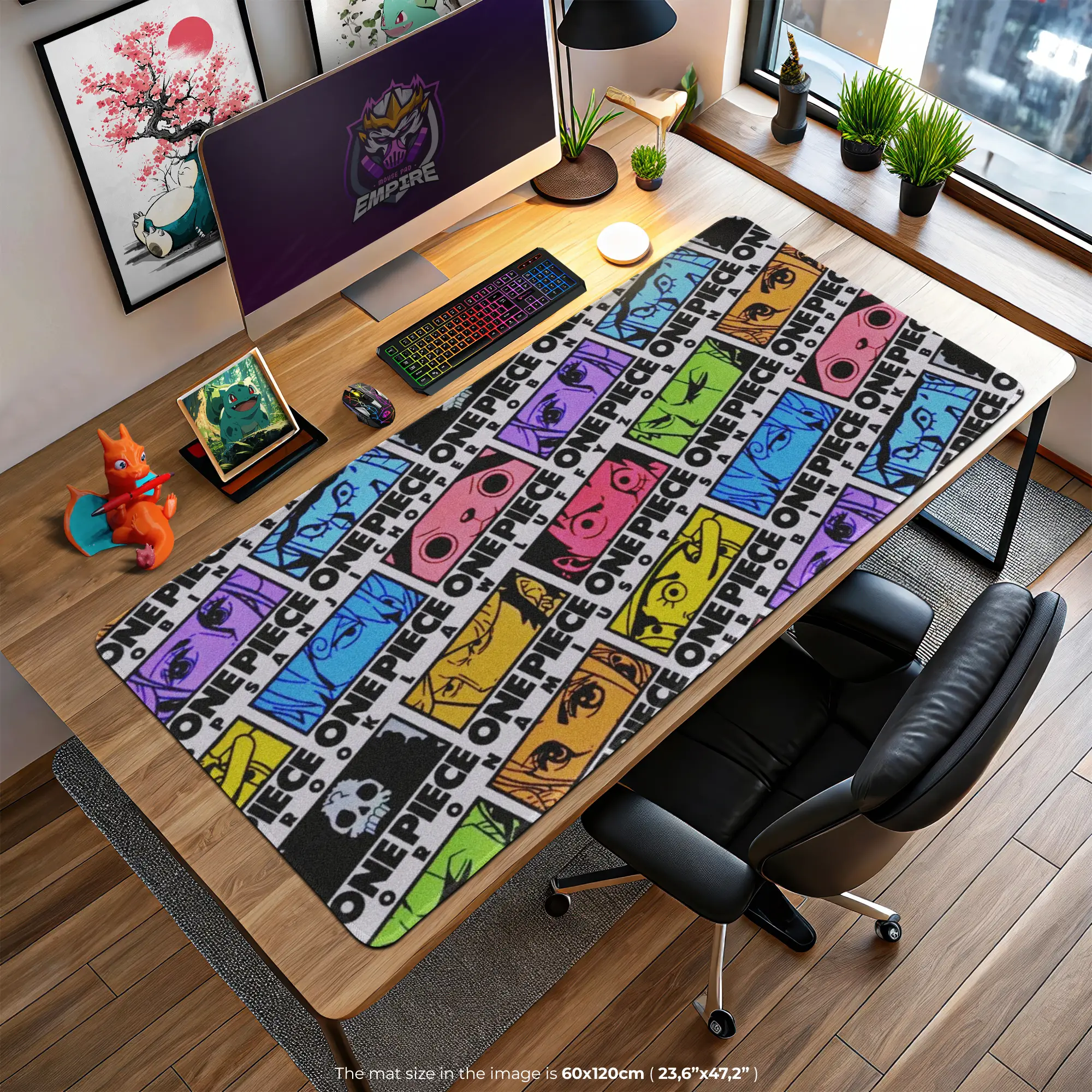 one-piece-character-grid-desk-mat-anime-mouse-pad1 One Piece Character Grid Desk Mat, Anime Mouse Pad