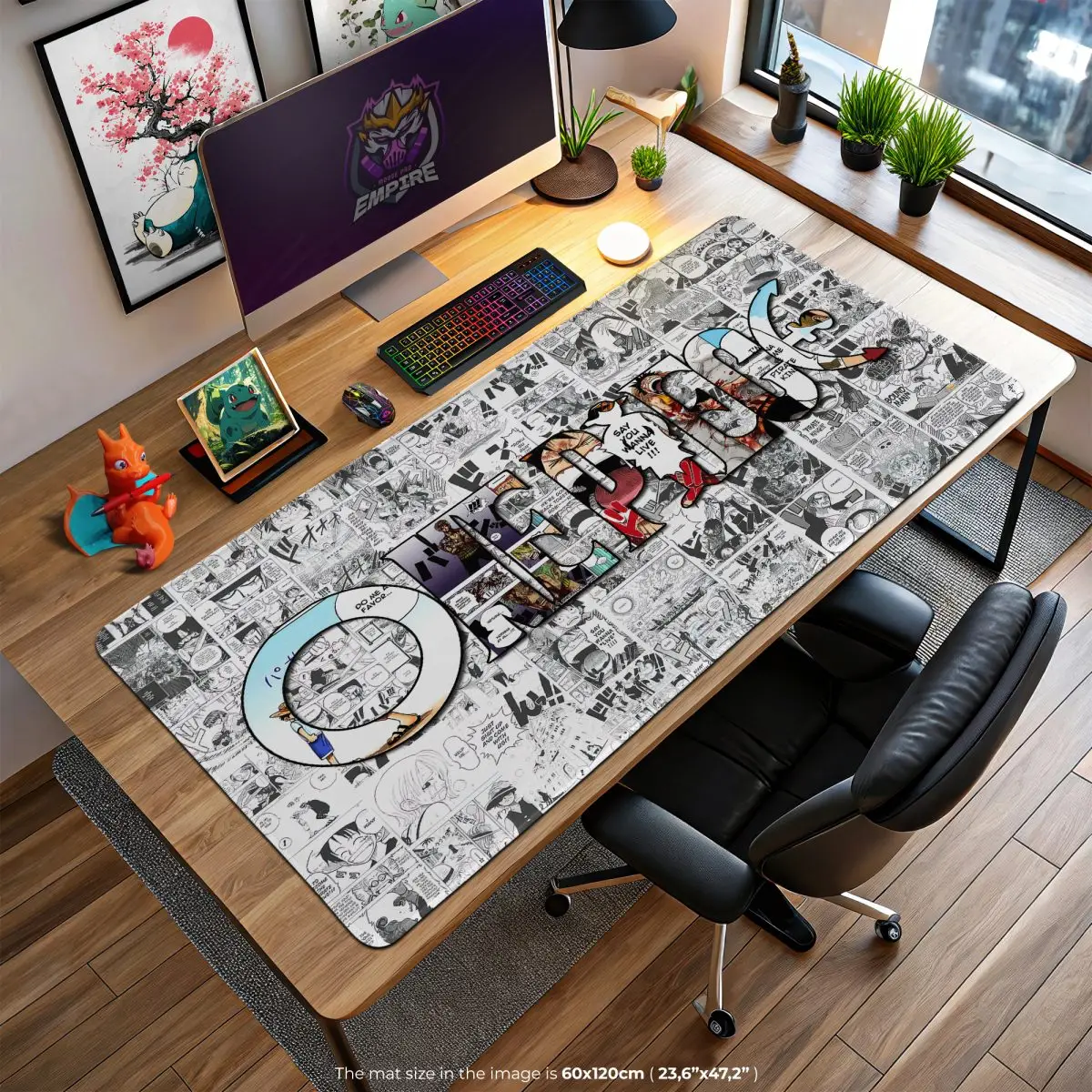 One Piece Manga Desk Mat, Straw Hat Pirate Mouse Pad