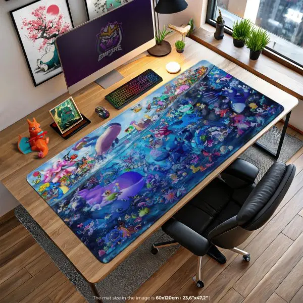 Pokémon Ocean World Desk Mat, Underwater Adventure Mouse Pad