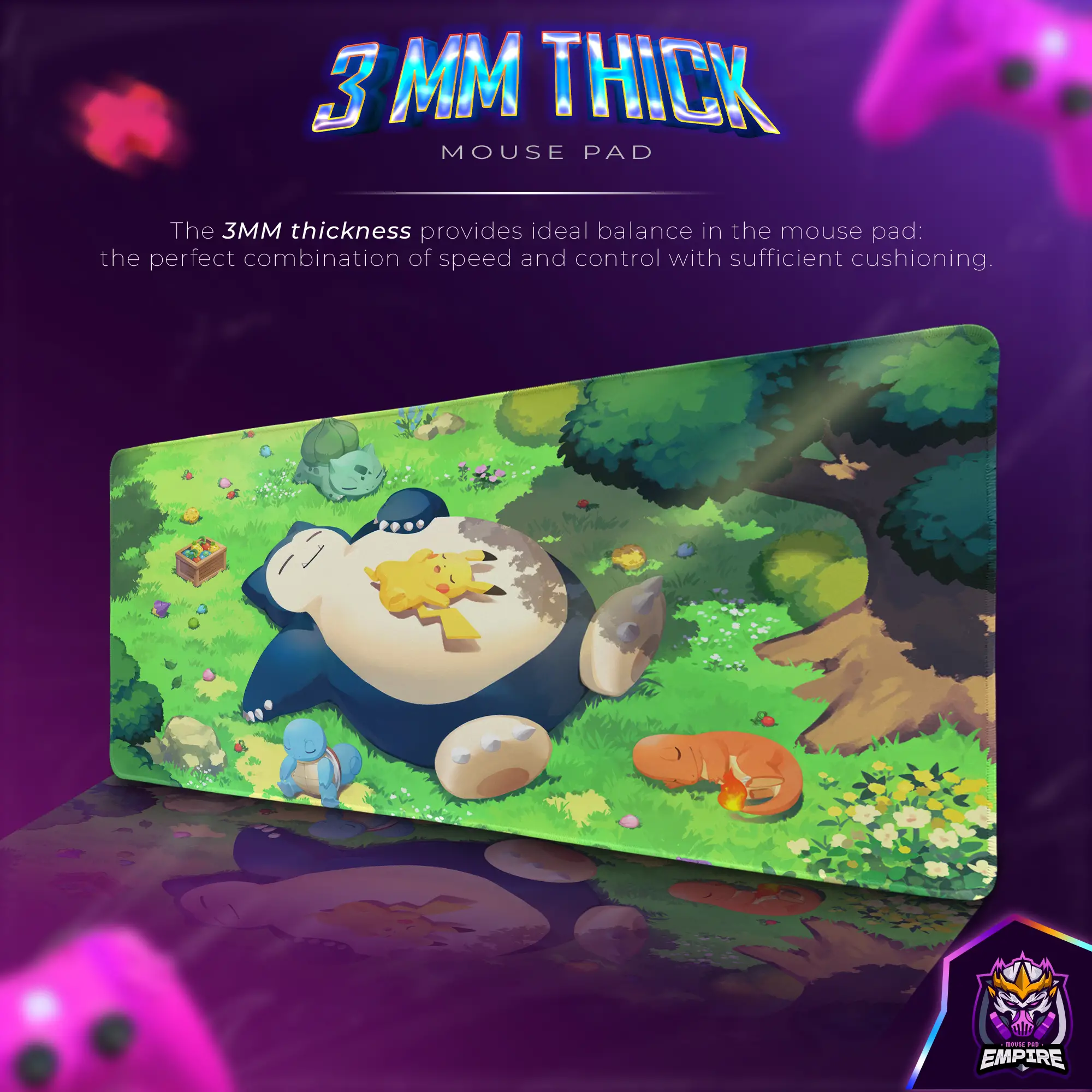 snorlax-meadow-rest-desk-mat-pokemon-sleep-mouse-pad2 Snorlax Meadow Rest Desk Mat, Pokémon Sleep Mouse Pad