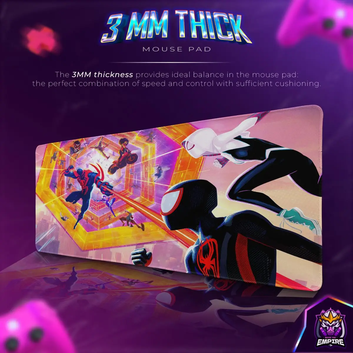 Spider-Verse Portal Desk Mat, Multiverse Heroes Mouse Pad