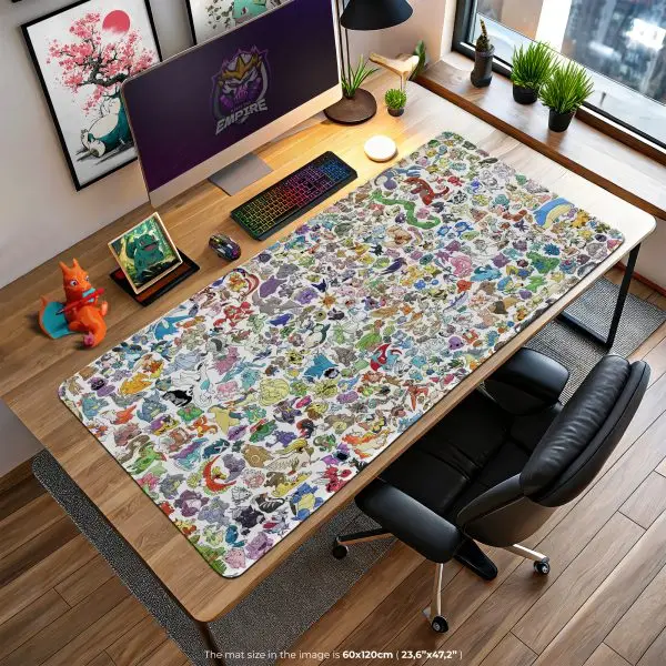 Ultimate Pokémon Collage Desk Mat, Classic Monsters Mouse Pad