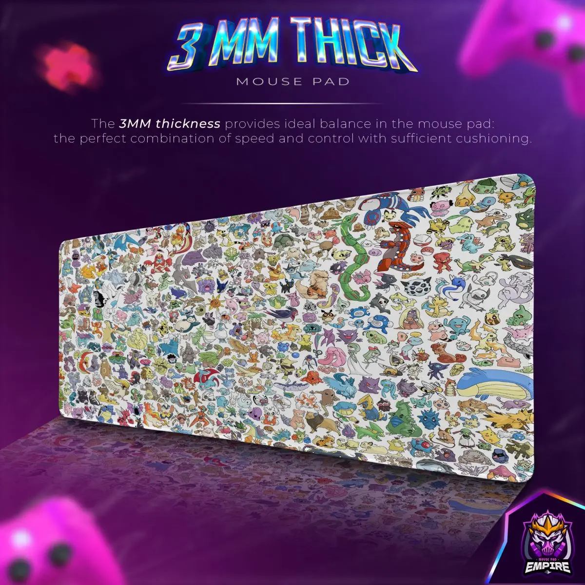 Ultimate Pokémon Collage Desk Mat, Classic Monsters Mouse Pad