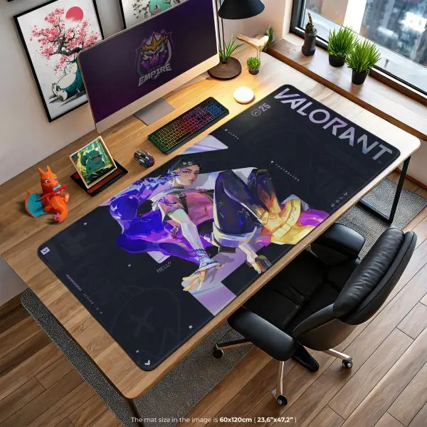 Valorant Neon Desk Mat, Radiant Reflex Mouse Pad