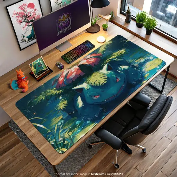 Venusaur Jungle Ambush Desk Mat, Pokémon Battle Mouse Pad