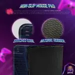 Cyber City Illusion Desk Mat, Futuristic Skyline Mouse Pad