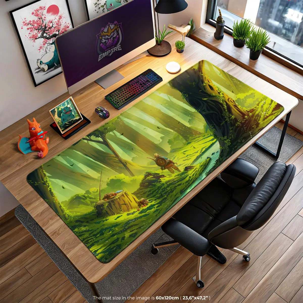 Enchanted Forest Desk Mat, Warrior's Journey Mouse Pad