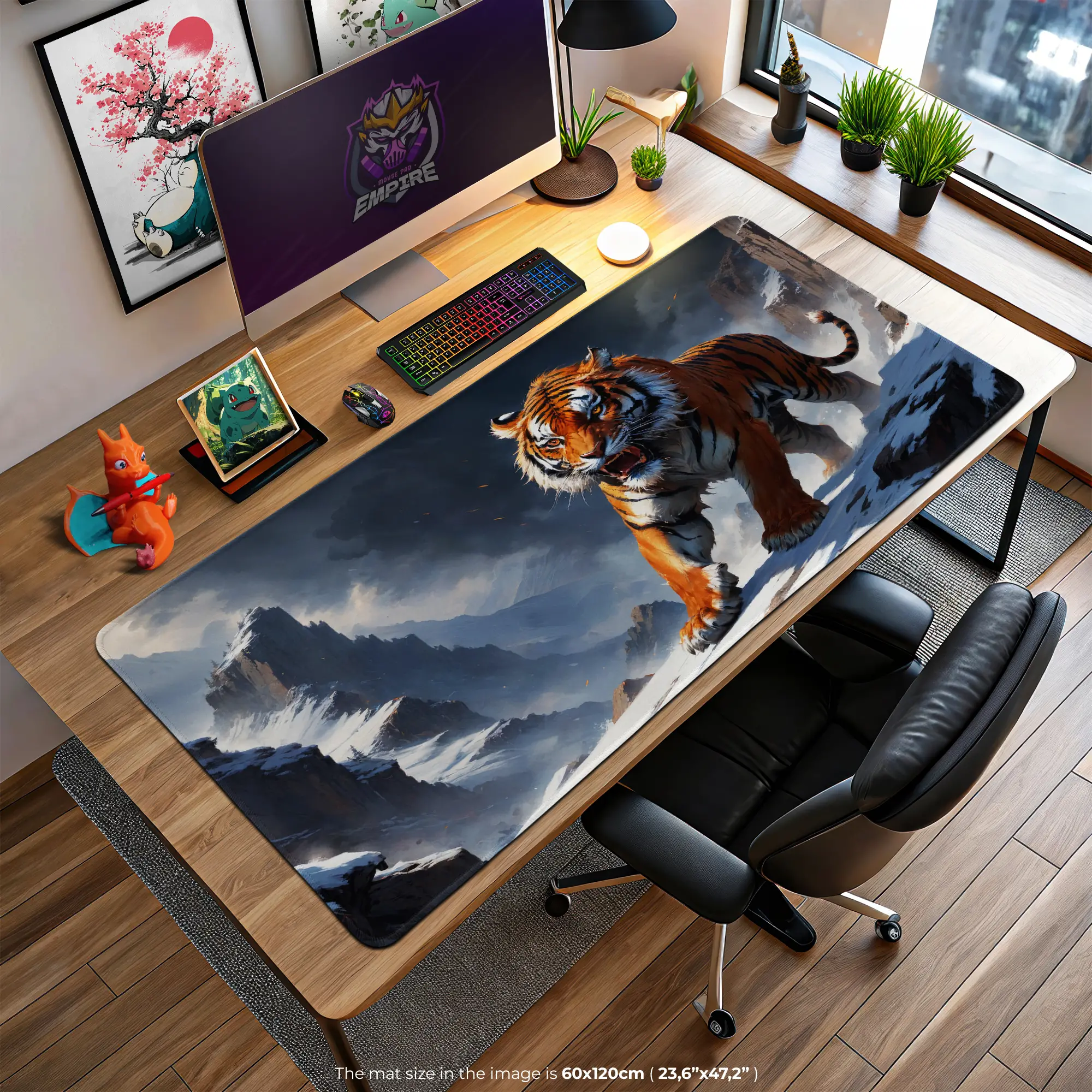 fierce-tiger-desk-mat-snow-predator-mouse-pad1 Fierce Tiger Desk Mat, Snow Predator Mouse Pad