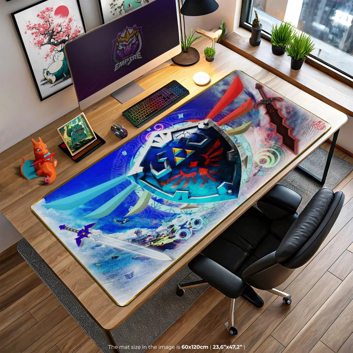 Hylian Shield Desk Mat, Zelda's Legacy Mouse Pad