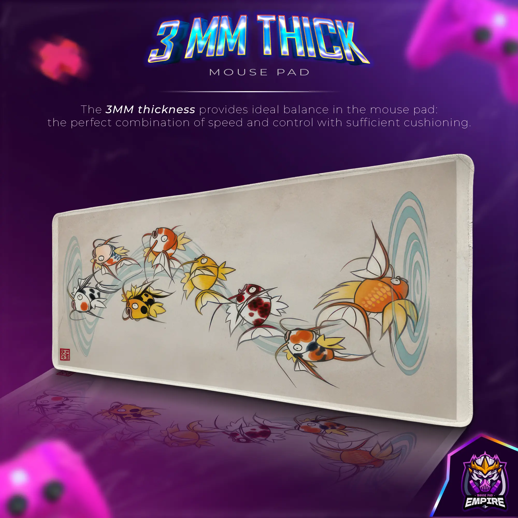 koi-fish-flow-desk-mat-japanese-art-mouse-pad2 Koi Fish Flow Desk Mat, Japanese Art Mouse Pad