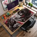 Levi Ackerman Battle Desk Mat, Attack on Titan Mouse Pad