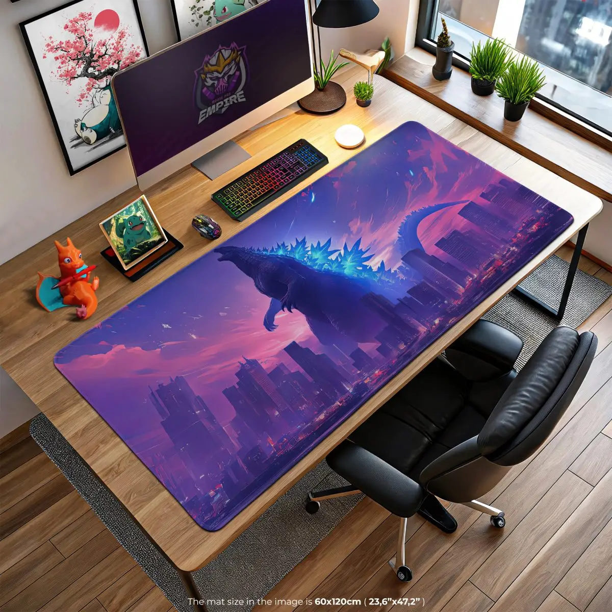 Monster Invasion Desk Mat, City Destroyer Mouse Pad
