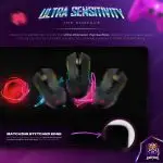 Neon Gamer Symbols Desk Mat, PlayStation Icons Mouse Pad