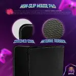 Neon Gamer Symbols Desk Mat, PlayStation Icons Mouse Pad
