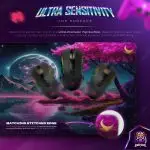 Pink Moonlit Fantasy Desk Mat, Neon Galaxy Mouse Pad