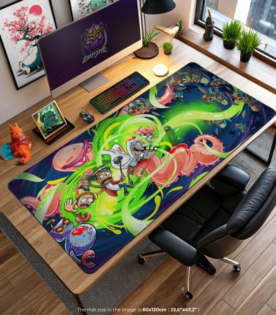 Alien Invasion Desk Mat, Futuristic Battle Mouse Pad