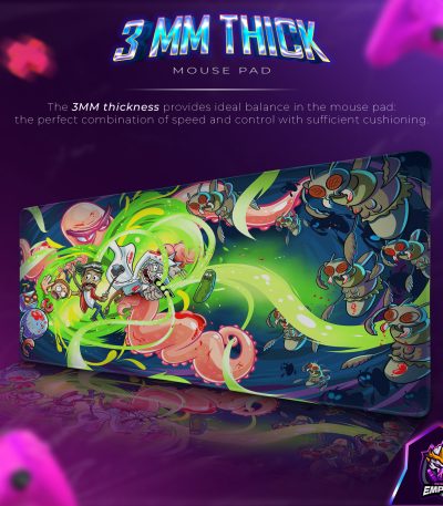 Alien Invasion Desk Mat, Futuristic Battle Mouse Pad