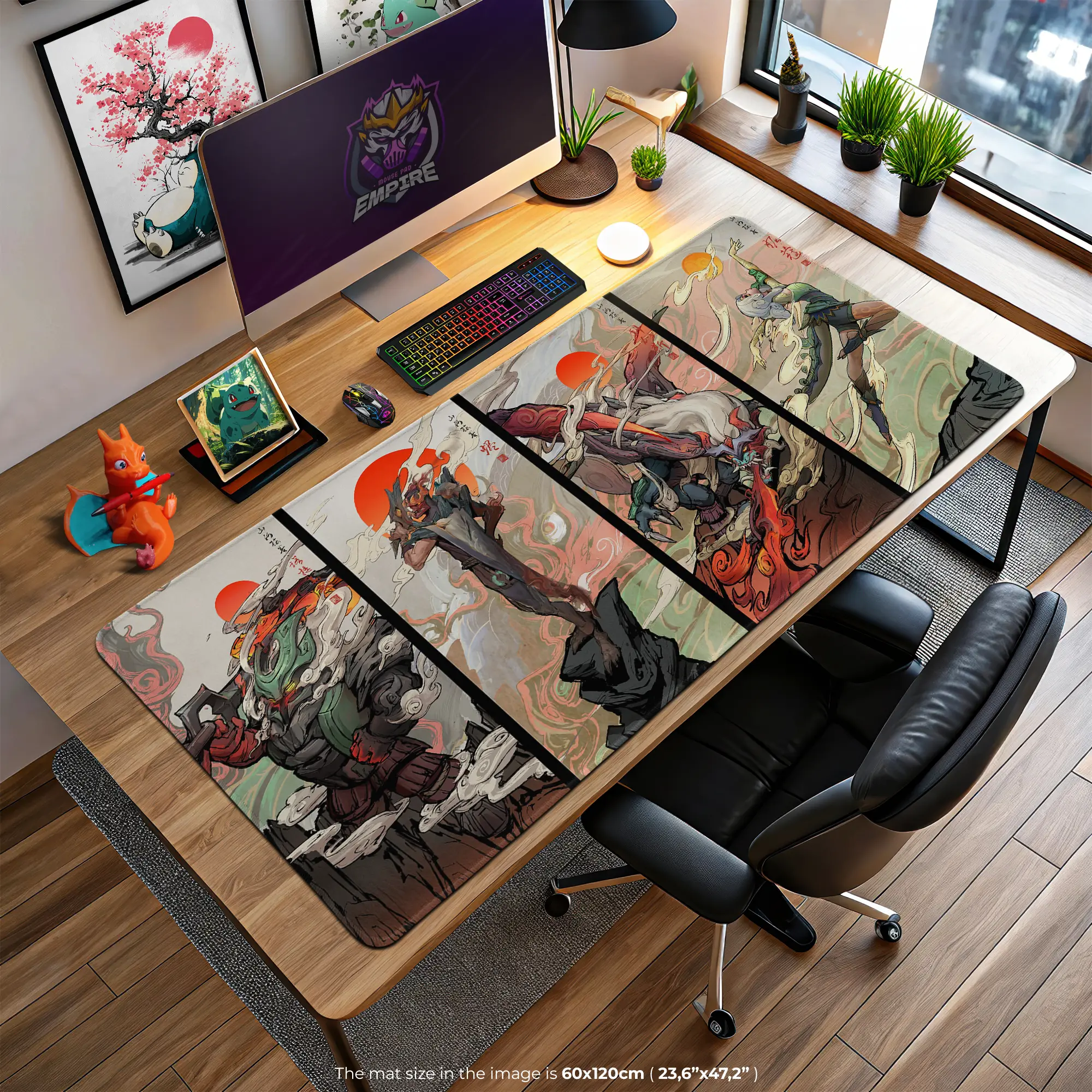 samurai-battle-desk-mat-warrior-spirit-mouse-pad1 Samurai Battle Desk Mat, Warrior Spirit Mouse Pad