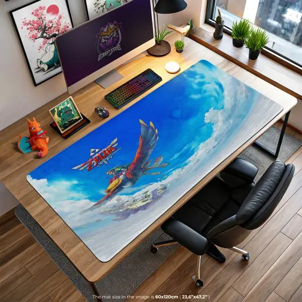 Skyward Soaring Desk Mat, Zelda Adventure Mouse Pad