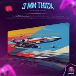 X-Wing Space Battle Desk Mat, Starfighter Mouse Pad