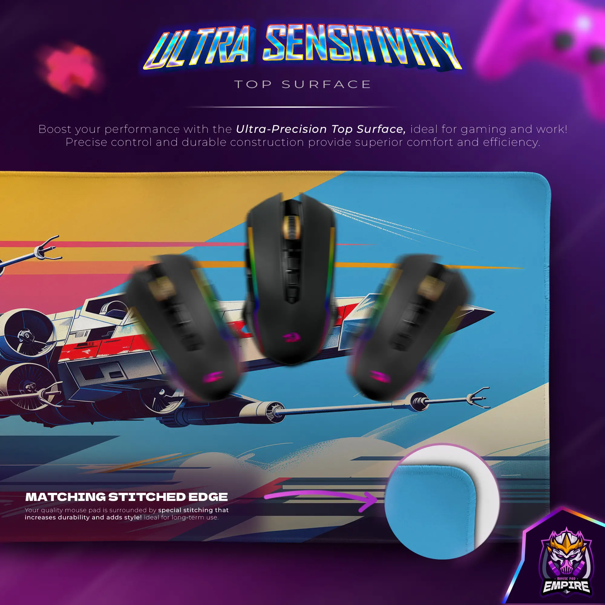 x-wing-space-battle-desk-mat-starfighter-mouse-pad3 X-Wing Space Battle Desk Mat, Starfighter Mouse Pad
