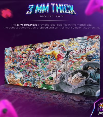 Anime Legends Collage Desk Mat, Shonen Heroes Mouse Pad