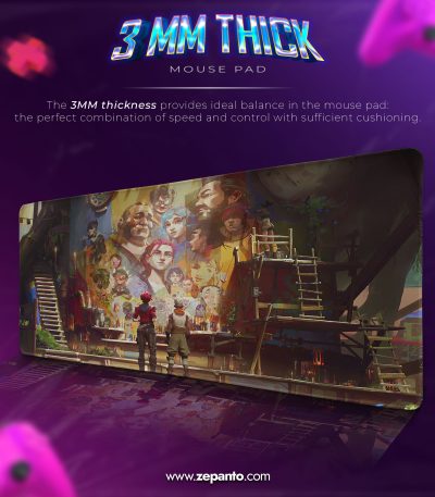 Arcane Mural Desk Mat, League of Legends Mouse Pad