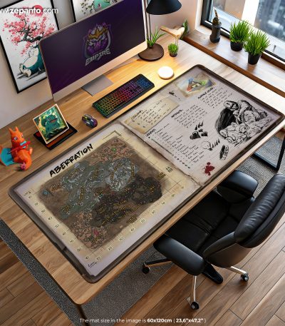 ARK Aberration Map Desk Mat, Survival Evolved Mouse Pad