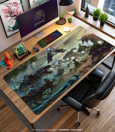 Ark Survival Desk Mat, Extinction World Mouse Pad