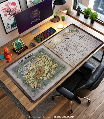 ARK The Island Desk Mat, Explorer’s Survival Map Mouse Pad
