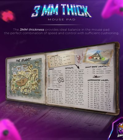 ARK The Island Desk Mat, Explorer’s Survival Map Mouse Pad