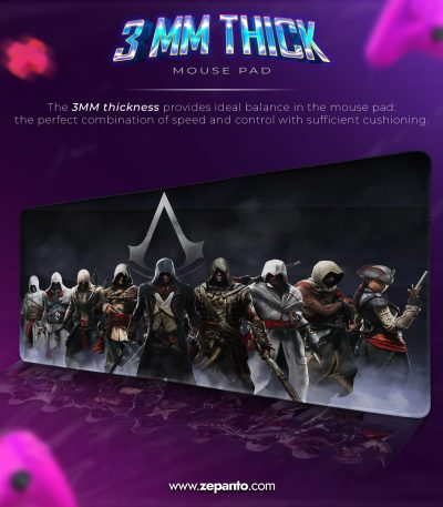 Assassin Creed Desk Mat, Legacy of Assassins Mouse Pad
