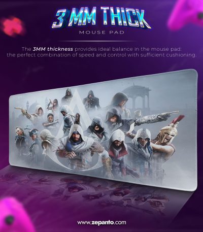 Assassin's Creed Desk Mat, Shadows of Assassins Mouse Pad