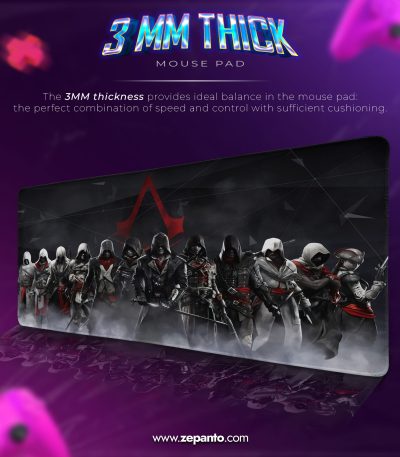 Assassin Creed Desk Mat, Shadows of Assassins Mouse Pad