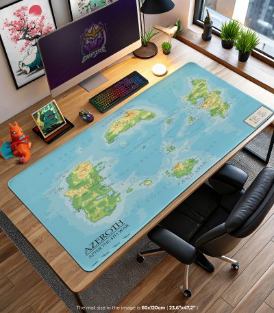 Azeroth After the 4th War Desk Mat, WoW Map Mouse Pad
