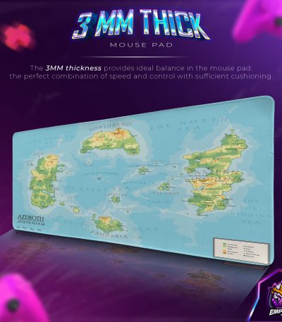 Azeroth After the 4th War Desk Mat, WoW Map Mouse Pad