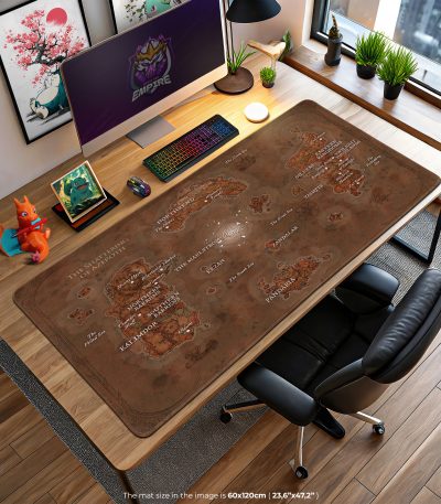 Azeroth Map Desk Mat, World of Warcraft Realm Mouse Pad