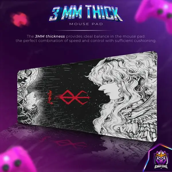 Berserk Guts vs Griffith Desk Mat, Eclipse Duel Mouse Pad