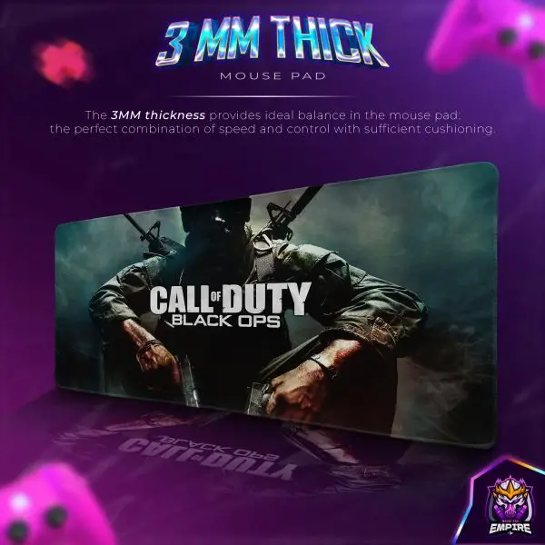 Black Ops Classic Desk Mat, Call of Duty Mouse Pad
