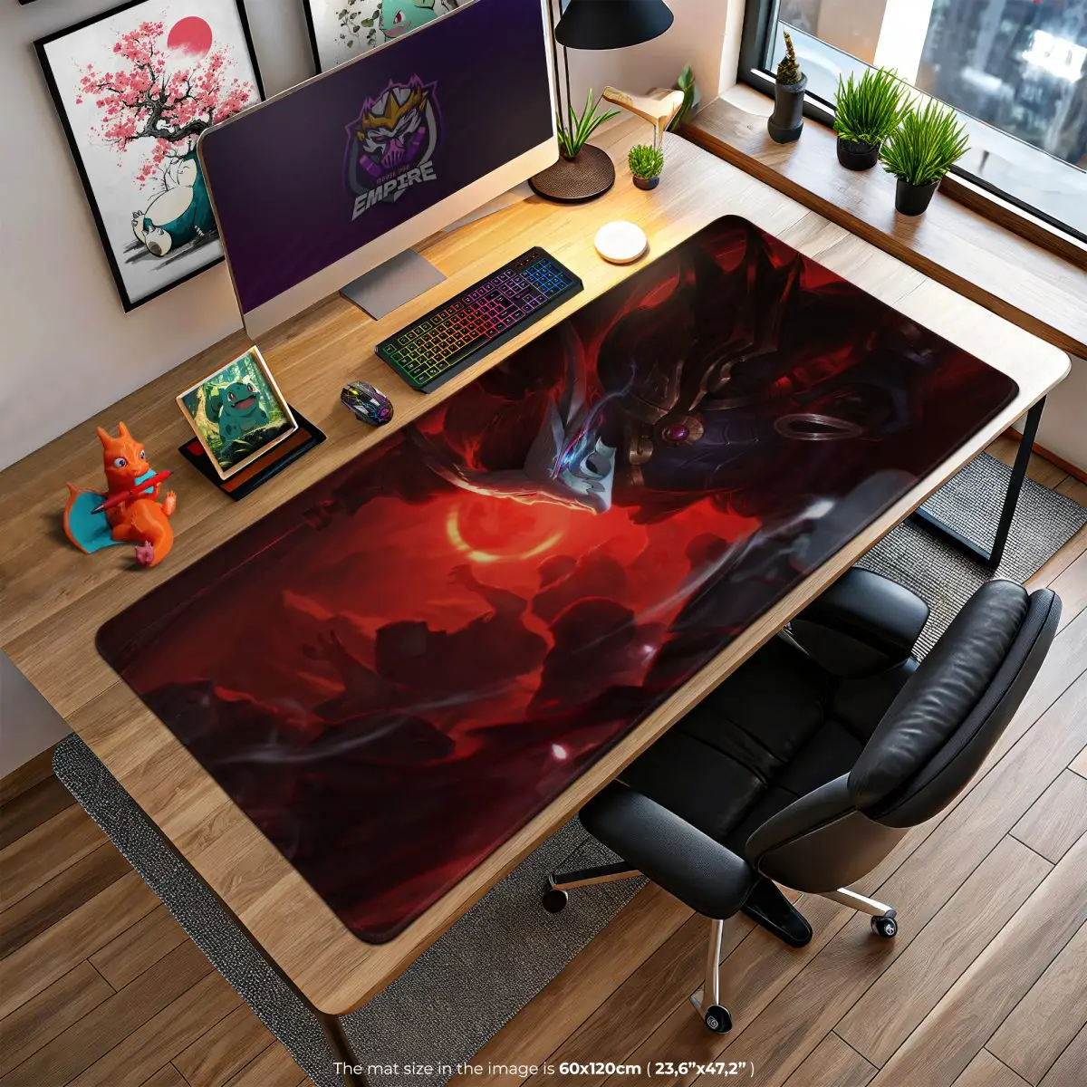 Blood Moon Yasuo Desk Mat, League Samurai Mouse Pad
